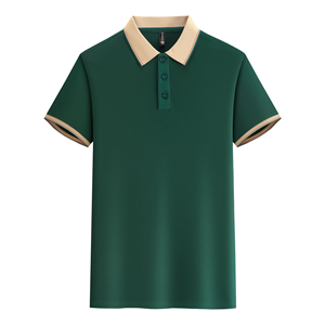 T-shirts de golf en coton et soie brodés avec logo, 240 grammes, haute qualité, personnalisables pour polos, fabrication en jersey uni - Product Image 6