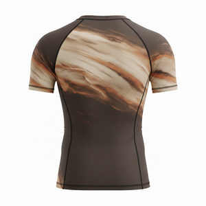 โรงงานผลิตเสื้อรัดกล้ามแบบขายส่ง รับผลิตเสื้อแบบ OEM แบรนด์ส่วนตัว เสื้อซับลิเมชั่นแบบรัดรูป สำหรับกีฬา MMA BJJ ฝึกซ้อม ชุดกีฬาผู้ชาย - Product Image 2