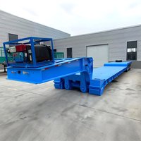 Vente en gros usine : Remorque surbaissée hydraulique d'occasion 3 ou 2 essieux, 40-60 tonnes, à prix réduits