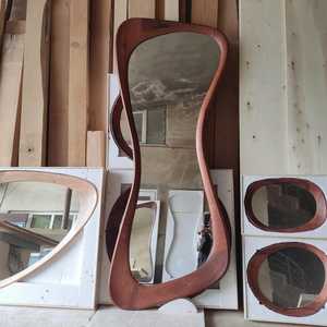 Handmade Modern Round Wooden Eco-Friendly Wall <b>Mirror</b> Decorative Hanging <b>Mirror</b> - Product Image 1