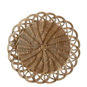 Manteles individuales redondos de ratán hechos a mano, manteles tejidos naturales, decoración de mesa de comedor resistente al calor para cocina y restaurante - Product Image 1