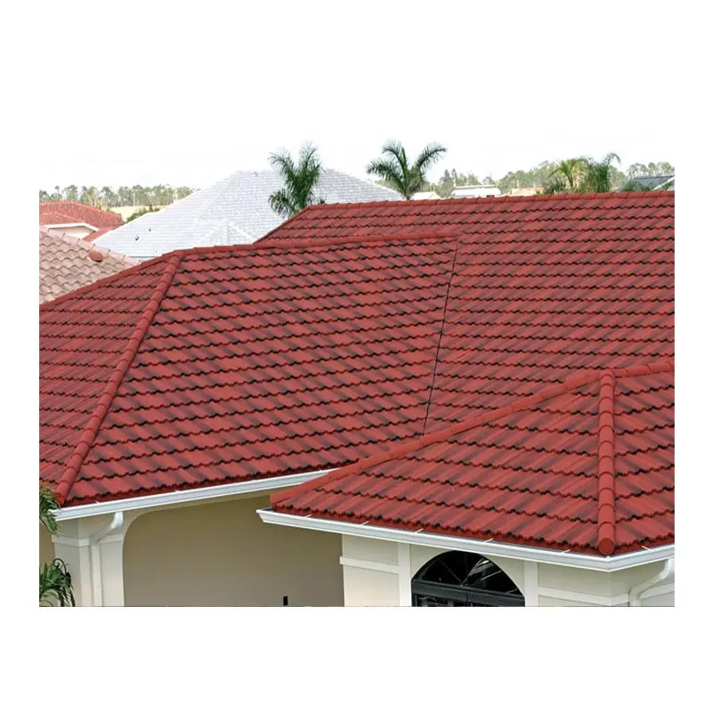 Factory Wholesale 0.5mm Recyclable Stone Coated Metal Roof Tiles Colorful With Insulation And Coating Surface