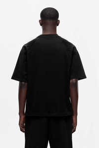 mens <b>black</b> jet <b>black</b> <b>plain</b> solid blank raglan sleeve relaxed fit short sleeve <b>tshirt</b> crewneck basic tee top - Product Image 3