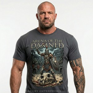 Camiseta para Hombre en Gris Oscuro Jaspeado con Estampado Gráfico de Apocalipsis Urbano, Camiseta de Algodón Personalizada para Streetwear, Fabricante al por Mayor - Product Image 6