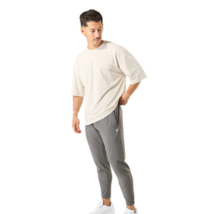 <b>Mens</b> Metal Grey Tapered Jogger Pants Lightweight <b>Stretch</b> Athletic Training Sweatpants OEM Custom Bulk Supply - Product Image 4