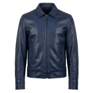 Chaqueta de cuero personalizada para hombre con logotipo personalizado, diferentes colores disponibles al mejor precio, chaqueta de cuero para hombre a bajo precio. - Product Image 1