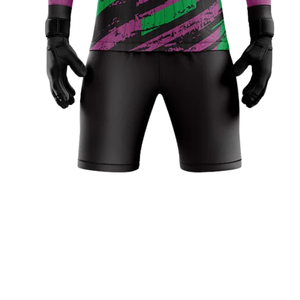 Conjunto de Portero Slashed Band, Jersey de Manga Larga con Cuello Redondo y Pantalones Cortos para Hombre, Sublimado, Ecológico, de Secado Rápido, en Poliéster, para Fútbol - Product Image 6