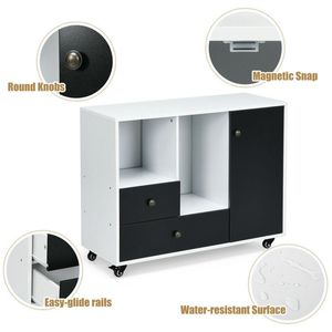 Lateral File <b>Cabinet</b> 2-<b>Drawer</b> Lockable <b>Metal</b> Storage for Office Living Room Bedroom Warehouse Workshop - Product Image 2