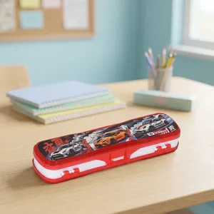 VIKAS X Mini Pencil <b>Box</b> Original Durable Plastic Stationery Organizer Storage Case for Student School Supplies <b>Pens</b> Pencils - Product Image 1