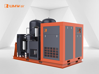 Compresseur d'air industriel à vis 22kW 16 bars avec réservoir, sécheur et filtres intégrés 4-en-1, moteur haute efficacité, stable et puissant