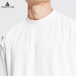 Men's Oversized White Short Sleeve T-<b>Shirt</b> Street Style O-Neck Collar 100% Cotton Breathable Designs - Product Image 6