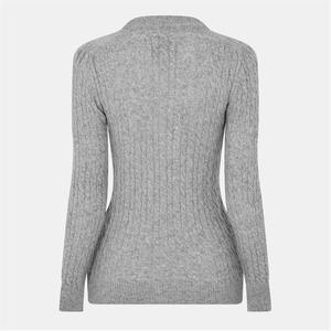 Pull en maille pour femme à col rond, couleur unie, en fil doux, respirant, pour usage quotidien, collection automne 2026 - Product Image 6