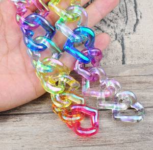 Cadena de Resina Ecológica Decorativa para Pared, Arte Moderno Hecho a Mano, Eslabones de Cadena de Color Personalizado, Decoración del Hogar - Product Image 1