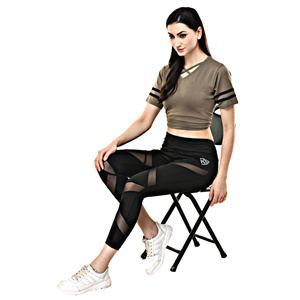 OEM 25/26 Womens Yoga Pants Sports Leggings High Waist Workout Activewear Pockets Full Length Breathable Mesh Solid - Product Image 6