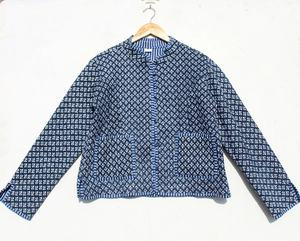 Nueva llegada chaqueta acolchada reversible forrada indio hecho a mano parche trabajo chaquetas abrigos Boho chaqueta acolchada para mujer - Product Image 1