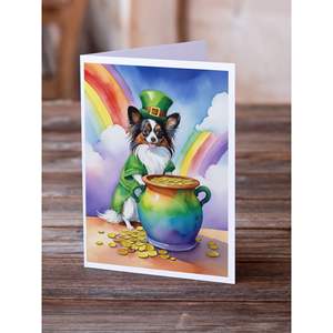 Papillon St Patrick's Day Whimsical A7 Tarjetas de notas en blanco Paquete de 8 con sobres Tarjetas de felicitación de tamaño 5x7 - Product Image 2