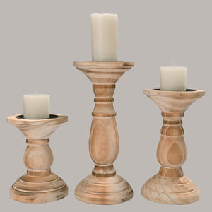 Ensemble de 3 chandeliers en bois, style vintage, faits à la main, pour la décoration de la maison - Product Image 3