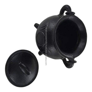 Caldero Decorativo de Hierro Fundido con Triple Luna, Tapa y Asa, Quemador de Incienso Vintage para Brujería, a un Excelente Precio al por Mayor - Product Image 3