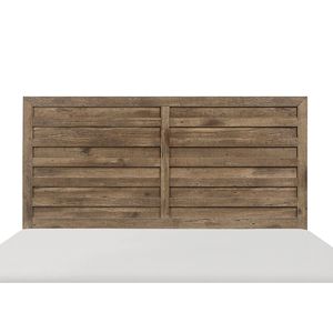 Letto matrimoniale in stile rustico con motivo a righe moderne, finitura in pino anticato, mobile da camera da letto, 1 pezzo, letto in legno - Product Image 4
