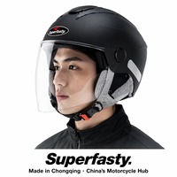 Casque de moto universel quatre saisons pour jeunes, double visière, fermeture rapide, ABS personnalisé, ouvert, idéal pour la conduite sur campus scolaire