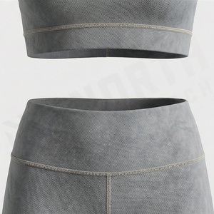 Haut court de yoga et fitness pour femme, léger, respirant, à col roulé et dos nu, à manches longues, coupe ajustée et moulante, pour la course et la gym - Product Image 5
