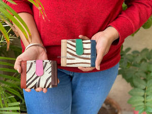 คลัทช์หนังวัวขนเฟอร์กระเป๋าเงินแบบลำลองมีสไตล์มีที่ใส่บัตรกระเป๋าใส่เหรียญขนาดเล็ก - Product Image 3