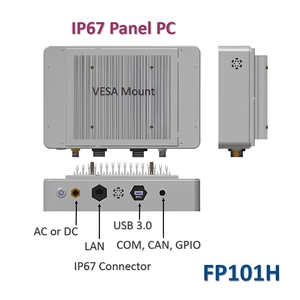 Panel PC Industrial Marino de 10.1 Pulgadas, Totalmente Impermeable IP67, Pantalla Táctil (PCAP/Resistiva), UPS Interno - Product Image 3