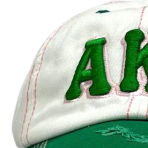AKA White Green Hat Embroidered Letter Baseball <b>Cap</b> Two Tone Adjustable Cotton Headwear Casual Fashion <b>Vintage</b> Style <b>Cap</b> for Men - Product Image 3