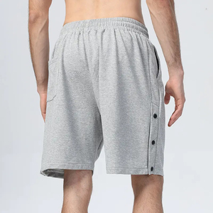 กางเกงวิ่งออกกำลังกายผู้ชายขายส่ง กางเกงขาสั้นลำลองผู้ชายทรงหลวม กางเกงเบอร์มิวด้าผ้าฝ้าย กางเกงกีฬาออกกำลังกายมีเชือกผูก - Product Image 3