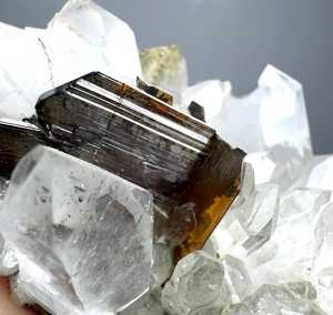 Terminated Brookite <b>Crystals</b> On Quartz <b>Cluster</b> From Pakistan Rare Natural Mineral Specimen Collector Display Piece - Product Image 1