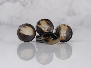 Boutons perlés modernes en corne de buffle véritable, personnalisables, écologiques, polis, vente en gros, pour décoration de mariage, artisanat naturel - Product Image 2