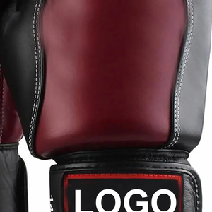 Gants de boxe personnalisés avec logo, blanc, noir, or, en PU, fermeture velcro, respirants, pour adultes - Product Image 6