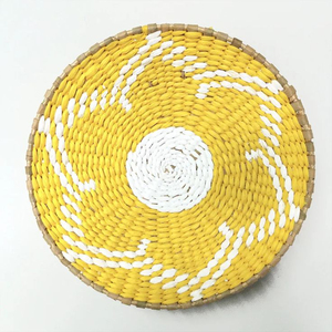 Handcrafted Set Of Wall Basket Decor Natural Woven Wall Art Farmhouse Round <b>Hanging</b> Baskets For Home Decoration Use - Product Image 5