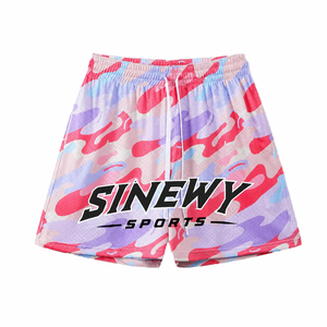 2026 Summer High Quality Double <b>Layer</b> Sublimation Basketball Men Mesh Shorts Custom Polyester Logo Plain <b>Mid</b> Design Manufactured - Product Image 1