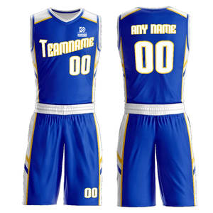 Concevez votre propre uniforme de basketball en gros, 100% polyester, imprimé, respirant, léger, dernier style, meilleure qualité - Product Image 1