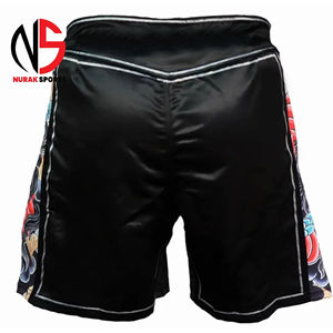 กางเกงมวยไทยคุณภาพพรีเมียมสำหรับผู้ชาย กางเกงมวย MMA สำหรับผู้ใหญ่ กางเกงมวยไทยปักโลโก้ด้านหน้า ระบายอากาศได้ดี แห้งเร็ว ปรับแต่งได้ รุ่นปี 2026 - Product Image 5