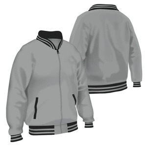 Blouson universitaire personnalisé à fermeture éclair, blouson bomber OEM, blouson de baseball homme femme, blouson en tricot côtelé à marque privée, fabricant en gros - Product Image 1