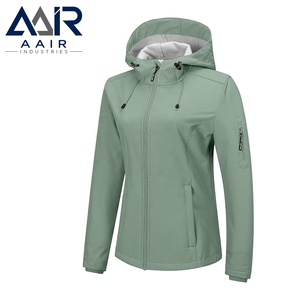 Black <b>Hooded</b> Softshell Jacket Men Waterproof Windproof Breathable Zip Up Outdoor <b>Winter</b> <b>Coat</b> - Product Image 4