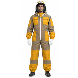 Breathable Cotton CE/EU Certified Unisex Beekeeping Suit Full Body Work Coverall Mesh <strong>Face</strong> <strong>Shield</strong> Protective Uniform for Adult - Product Image 2