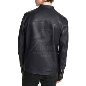Chaqueta de cuero de diseño personalizado, color sólido, mejor calidad, ropa de calle, chaquetas de cuero para hombre, para adultos. - Product Image 3
