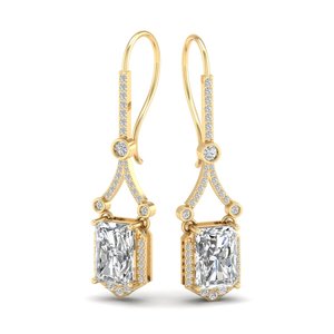 REYES - Pendientes de Plata de Ley 925 con Corte Radiante y Moissanita de 7.19 Quilates para Mujer, Joyería Fina de Lujo para Bodas - Product Image 6
