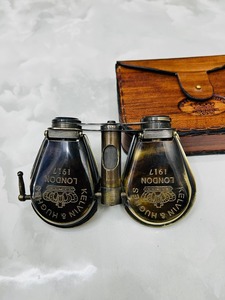Vintage Folding Opera <b>Glasses</b> Binoculars with Leather <b>Case</b> - Product Image 2