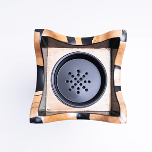 Brûleur d'encens décoratif en bois et résine, fait main, avec logo personnalisé, motif ange d'amour, forme personnalisable pour la maison - Product Image 2
