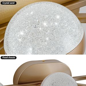 Lampada da Bagno a 3 Luci LED con Paralumi in Acrilico Effetto Sabbia Cristallina, Illuminazione Decorativa da Parete per Bagno - Product Image 5