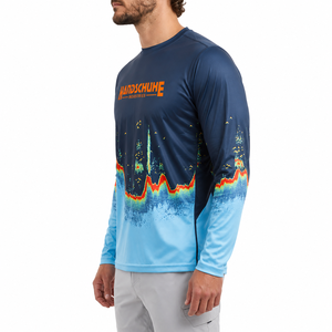 Camisa de Pesca Unisex de Manga Larga con Estampado por Transferencia Térmica, Protección UV UPF 50, Impermeable, Camuflaje, Spandex/Poliéster 180g - Product Image 3
