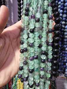 Perles de fluorite verte naturelle, perles de pierres précieuses facettées, perles rondes en pierre brute pour la fabrication de bijoux - Product Image 6