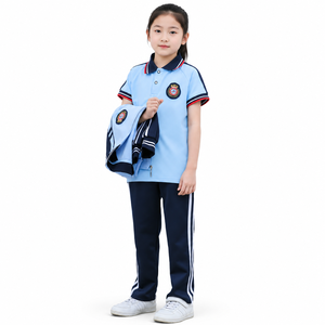 Camiseta Polo Escolar de Algodón Personalizada para Niños, Manga Corta, Cuello a Rayas, Uniforme Deportivo Unisex, Proveedor OEM, Logotipo Personalizado - Product Image 4