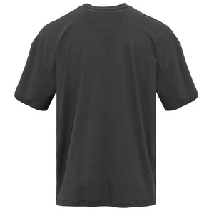 T-shirt à manches courtes noir pour homme, coupe classique, jersey de coton, col rond, couleur unie, décontracté - Product Image 4