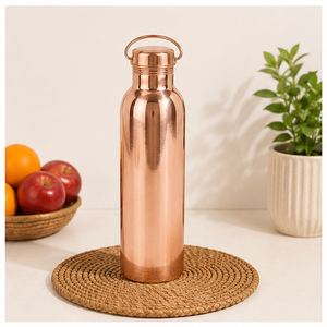Bouteille d'eau en cuivre pur de qualité supérieure, ayurvédique, écologique, style moderne, logo et emballage personnalisables, prix bas - Product Image 1