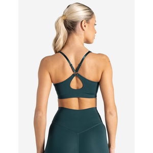 Nouveau soutien-gorge de sport ajustable et respirant pour femme adulte, ultra-extensible, avec détail dos découpé et logo frontal, pour un maintien optimal - Product Image 2